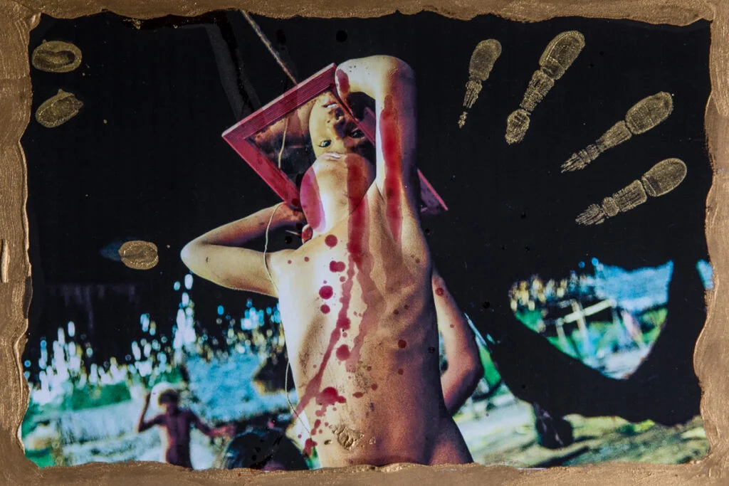 Collages from the Amazon- GOLD, BLOOD, EARTH, LEAVES, FIRE